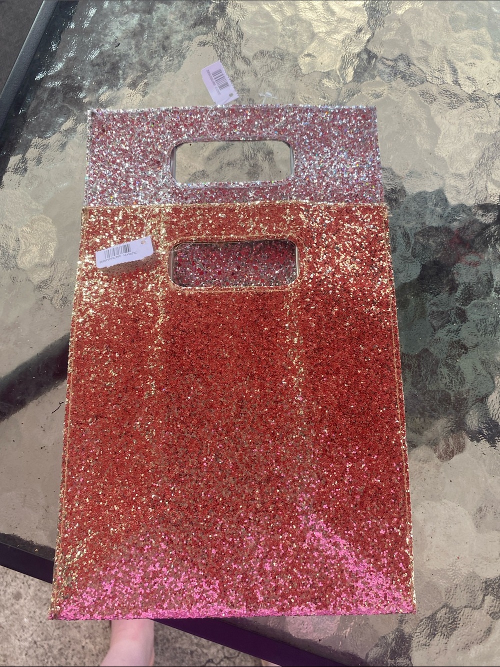 Bath & Body Works silver and Gold Glitter Handheld Clutch